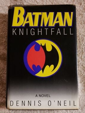 "Batman Knightfall" Novel by Dennis O'Neil - Black Cover with Yellow & Red Logo